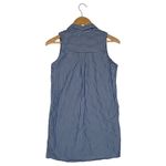 Abercrombie & Fitch Abercrombie Fitch Dress Womens XS Sleeveless Striped Ruffle Henley Western Blue Photo 11