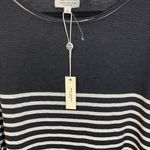 Max Studio  Women's Black White Striped Short Sleeve Knit Top Soft Sz 1X NWT Photo 6