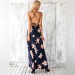 Women’s Long Flower Navy Blue Maxi Dress Beach Vacation Casual Size undefined Photo 5