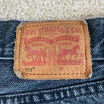 Levi's Levi’s Black high rise button front 501 shorts in size 28 Photo 2