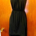 Derek Heart Women's Black Maxi Dress Size Small Strappy Back & Handkerchief Hem Photo 6