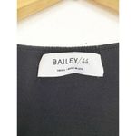 Bailey 44 Night Fever Sparkle Mini Dress Small Black Long Sleeve Ruched Stretch Photo 4