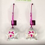 Betsey Johnson Ghost Glow in the Dark Dangle Earrings White Pink Photo 4