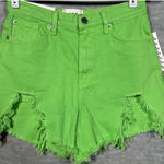 BDG  Urban Outfitters Women's Shorts Sz‎ 27 Green Denim Distressed A-Line Casual Photo 0