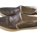 Miz Mooz  metallic grey snake embossed slip on fashion sneakers womens size 8.5 Photo 2