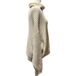 Free People  Oversized Turtleneck Sweater Cream Textured Knit  XS (Oversized) Photo 3
