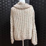 Anthropologie  Moon & Madison Confetti Cowl Cable Knit Sweater Womens L Chunky Photo 4