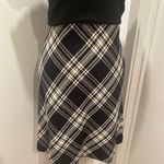 Ann Taylor VTG  Loft Black & White Plaid Mid-Length Skirt - Size 6 Photo 3