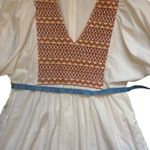 Madewell  Embroidered Poplin Mini Dress Puff Sleeve V neck‎ Size XS NWOT Photo 9