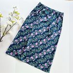 J.Crew NEW  Factory Printed Bias Slip Skirt & Top Set Antique Navy Vintage Floral Photo 11