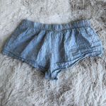 Victoria's Secret Blue & Pink Seersucker Sleep Lounge Shorts Photo 3