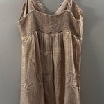 American Eagle  Women Beige Plaid Mini dress size L‎ Photo 6