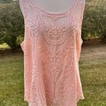Style & Co Blush Pink Lacy Tank Top Photo 4