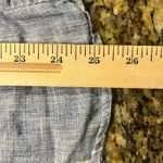 Ellen Tracy  Top Size M Blue White Stripe 100%‎ Linen Button Down Sleeveless Tank Photo 4