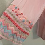 Ivy Jane Sheer Wrap Cardigan with Embroidery Pink Small Photo 7