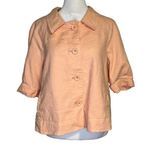 Antonio Melani  peach orange short sleeve button front jacket size 12 Photo 0