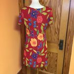 Vintage 90s bright red floral mini dress Size M Photo 10