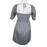 Hill House  Athena Nap Dress Size Small Thai Check Plaid Smocked Mini Puff Sleeve Photo 5