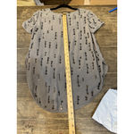 Theory Silk Baji Blouse in Gray Size Small NWT Metal Disc Waterfall Sequins Photo 10