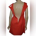Sandra Darren  Vibrant Red Patterned Dress Photo 3