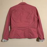 L.L. Bean 100% Cotton Orange Coral Jean Bomber Jacket Zip Up with Pockets size M Size M Photo 1