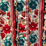 Cruel Girl  Red and Blue Floral Snap Front Shirt Photo 3