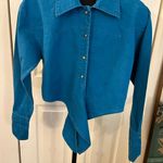 Chaparral Ridge Vintage extended V sleeve knot tie faded turquoise Jean shirt Size M Photo 3