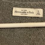 Abercrombie & Fitch Gray Open-Front Cardigan Sweater Small Classic Preppy Basic Photo 4
