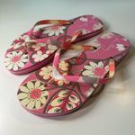 Vera Bradley  Pink Floral Flip Flops Sandals Women’s Size 7/8 EUC Photo 2