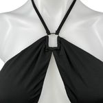 I am gia I.AM.GIA Black Halter Cutout Sleeveless Keyhole Open Back Crop Top Size XS Photo 4