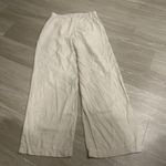 Gap Women Easy Trousers Wide-Leg Linen Blend Beige Pleat Dress Pants 6 Casual Photo 3