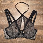 Victoria's Secret Victoria’s Secret Very Sexy Unlined Demi Black Lace High Neck Bra Size 32E/32DD Photo 0