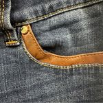 White House | Black Market Denim Brown Leather Accent Zip Ankle Blue Jeans 0 Photo 10