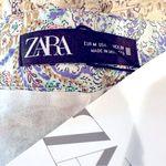 ZARA ‎ Ruched Ruffle Paisley Floral Satin Mini Skirt Women's Medium Coquette NWT Photo 6