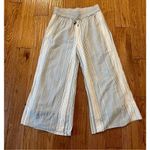 Splendid  blue striped wide leg pull on pants size m Photo 2