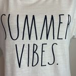 Rae Dunn  "SUMMER VIBES" Short-Sleeve T-Shirt, off White, Women's Size M Photo 3