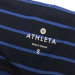 Athleta  Leggings Pull On Stretch Low Rise Striped Navy Blue Size S Photo 2