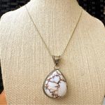 Wild Horse Turquoise 925 Silver Plated Necklace Native American Jewelry Brown Photo 0