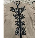 Bob Mackie Bob‎ Mackie Womens Sweater Size 1X Wearable Art Brown Embroidered Zip Up Photo 3