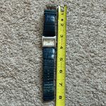 Anne Klein  women’s vintage blue/silver‎ genuine leather crystal bracelet watch Photo 3