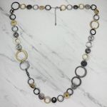 Lia Sophia  Chunky Silver Gold Tone Long Chain Link Necklace Statement ✨ Photo 1