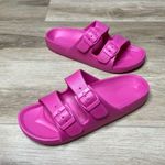 Vince Camuto Women's Pink Double Adjustable Strap Jacquell Slide Sandals sz 7 Photo 6