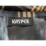 Kasper Plaid Skirt Black Gold Fringe - Size 8 - GUC Photo 4