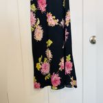 Oscar de la Renta Pink Label Vtg 2000s Black Floral Lace Trim Slip Dress Size M Photo 9