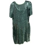 Royal Feelings Vintage Hunter Emerald Green Sequin Dress Women's Size‎ XL Photo 2