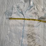 Gilligan & O'Malley Bride Satin Pajama Set with Light Blue Accents White Photo 5