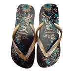 Havaianas  Slim Blue Paisley Flip Flops Photo 1