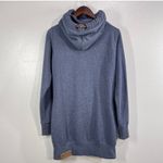 Naketano El Chapo Knows Hoodie Dress L Women Vintage Blue Cowl Neck Owl Logo Photo 2