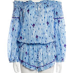 Poupette St. Barth Womens  Clara Off the Shoulder Romper size XS Photo 0