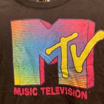 MTV Music Television Women's Black Logo Short Sleeve T Photo 1